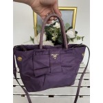 PRADA VINTAGE PURPLE FLOCCO BOW 