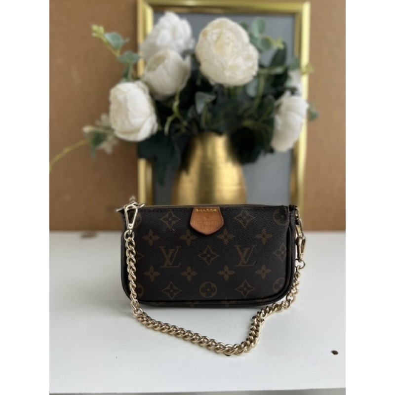 LOUIS VUITTON mini pouch piele naturala