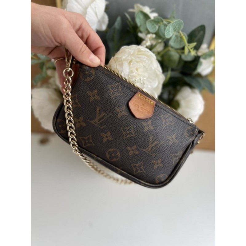 LOUIS VUITTON mini pouch piele naturala