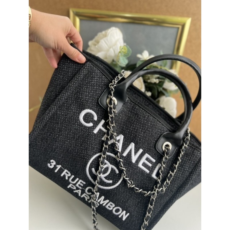 CHANEL DEAUVILLE CANVAS TOTE