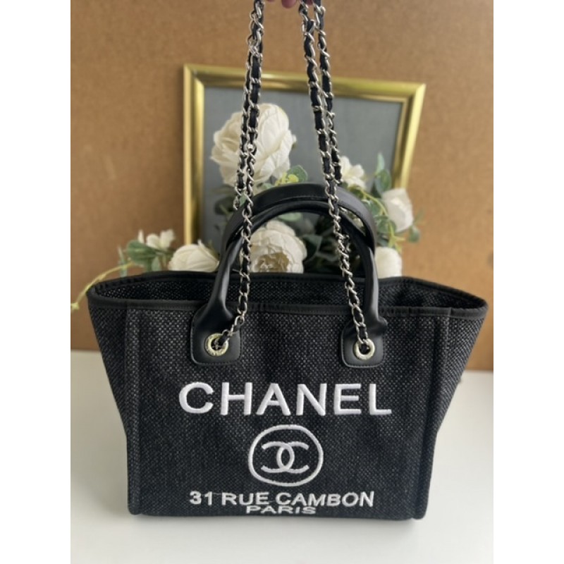 CHANEL DEAUVILLE CANVAS TOTE