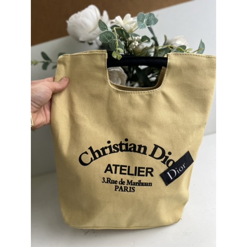 DIOR geanta textila bej