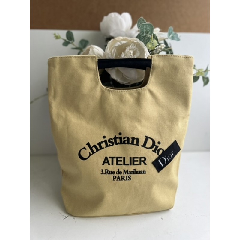DIOR geanta textila bej
