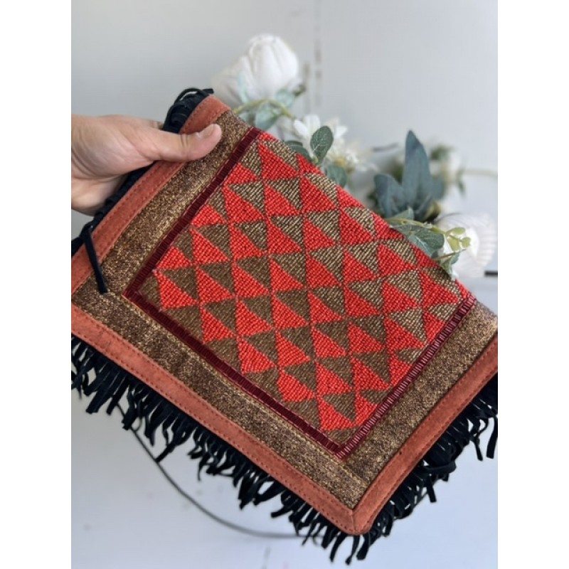GEANTA PLIC PIELE INTOARSA BOHO
