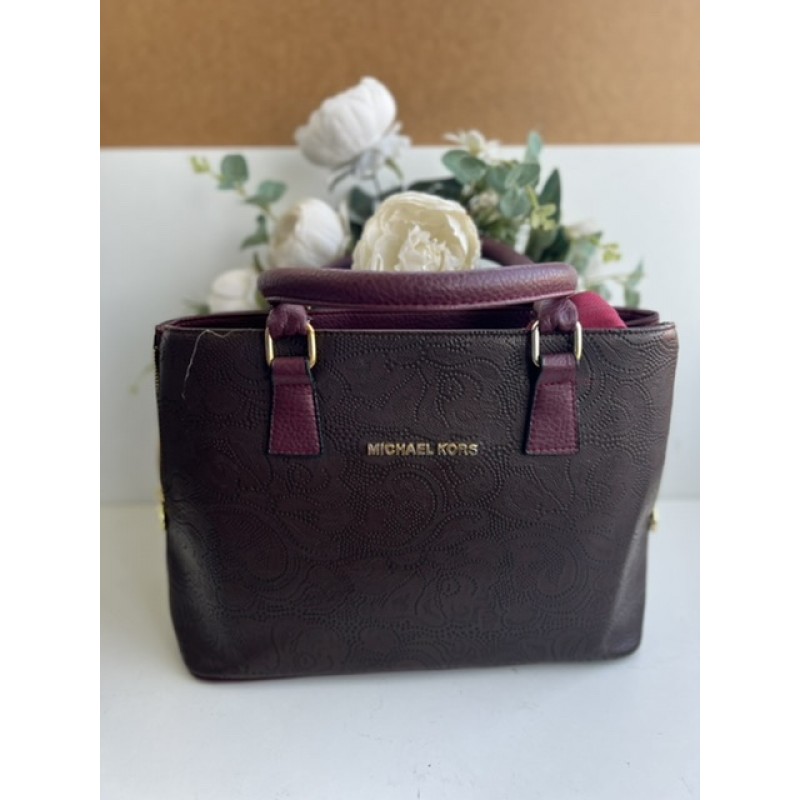 GEANTA BURGUNDY  MICHAEL KORS