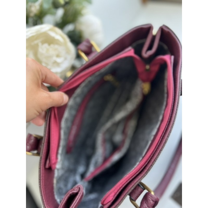 GEANTA BURGUNDY  MICHAEL KORS