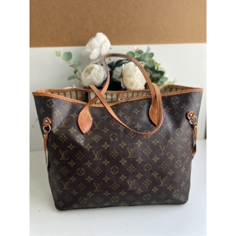 LOUIS VUITTON NEVERFULL - MIX VU PIELE NATURALA