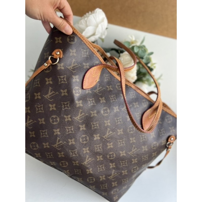 LOUIS VUITTON NEVERFULL - MIX VU PIELE NATURALA