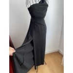 Rochie de ocazie neagra, pe un umar