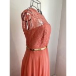 0 Rochie de ocazie vaporoasa  deep blush