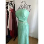 Rochie de ocazie mint croiala retro