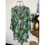 Bluza vaporoasa palm print